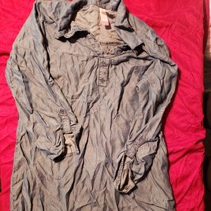 Denim half sleeve dress